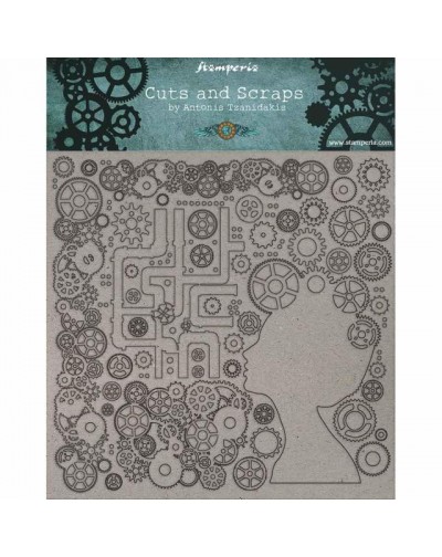 Greyboard cm. 30x30 -  lady y engranajes