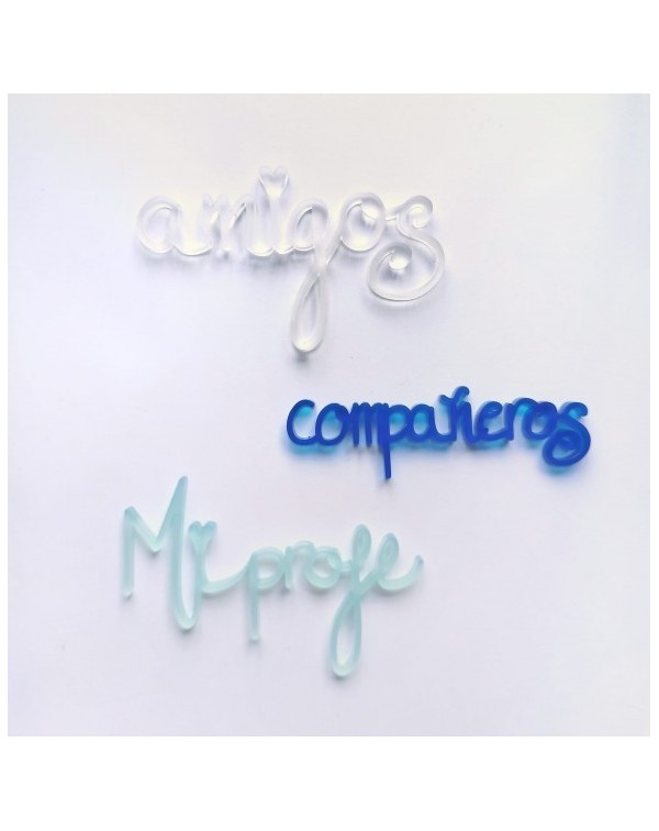 Palabras en metacrilato