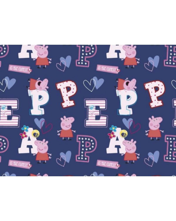 Tela Peppa Pig letras (25x150 cm.) Tela Peppa Pig letras (25x150 cm.)