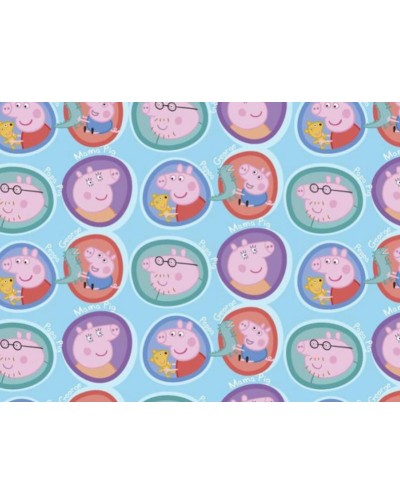 Tela Peppa Pig Family 25x150 cm.)