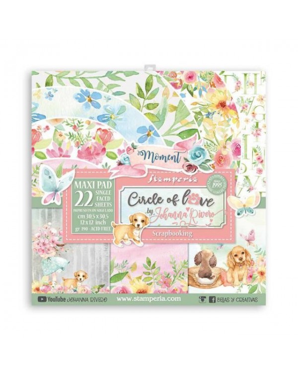 Bloc de Scrapbooking 22 hojas - 30.5x30.5 (12"x12") - 1 cara Circle of Love Bloc de Scrapbooking 22 hojas - 30.5x30.5 (12"x12") - 1 cara Circle of Love