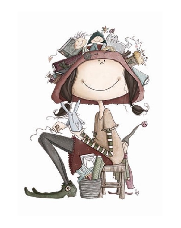 Lámina para enmarcar numerada OFELIA COSIENDO