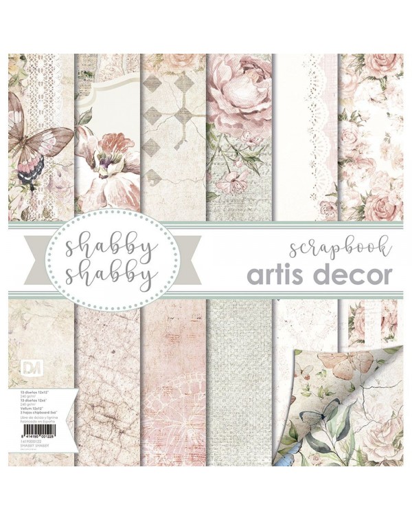COLEC. PAPEL SCRAP 12X12''+12X6'' SHABBY SHABBY COLEC. PAPEL SCRAP 12X12''+12X6'' SHABBY SHABBY