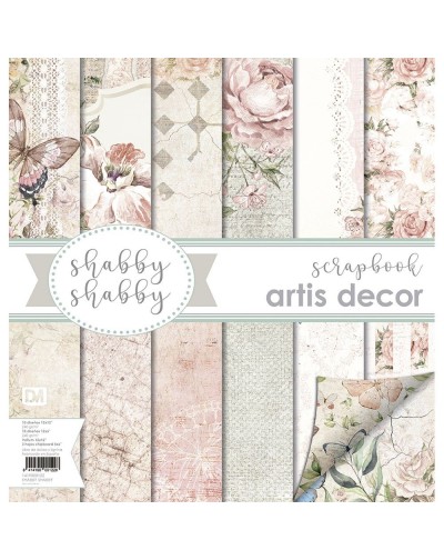 COLEC. PAPEL SCRAP 12X12''+12X6'' SHABBY SHABBY