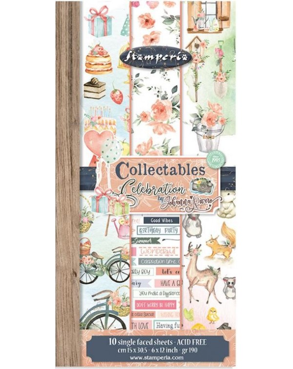 Recortables 10 hojas cm 15x30,5 (6”x12”) - Voyages Fantastiques