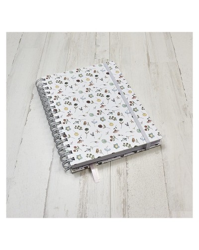 CUADERNO BULLET JOURNAL FLORES