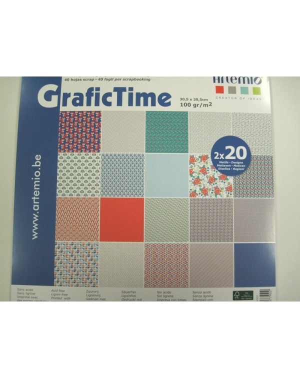 Bloc 40 hojas scrap grafic time