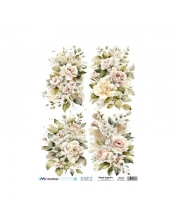 Papel de Arroz SOFT A3 FLORES VINTAGE