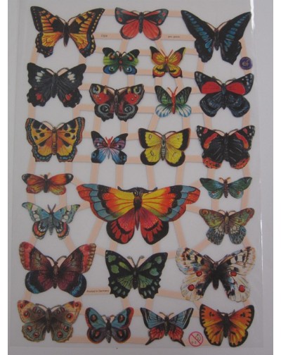 cromos con motivos de  mariposas