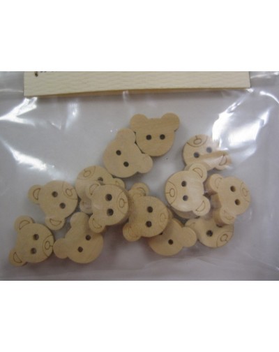 Botones osos madera