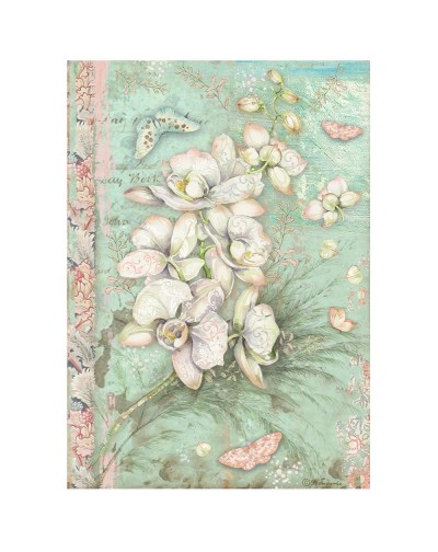 PAPEL DE ARROZ A4 - ORCHIDS...