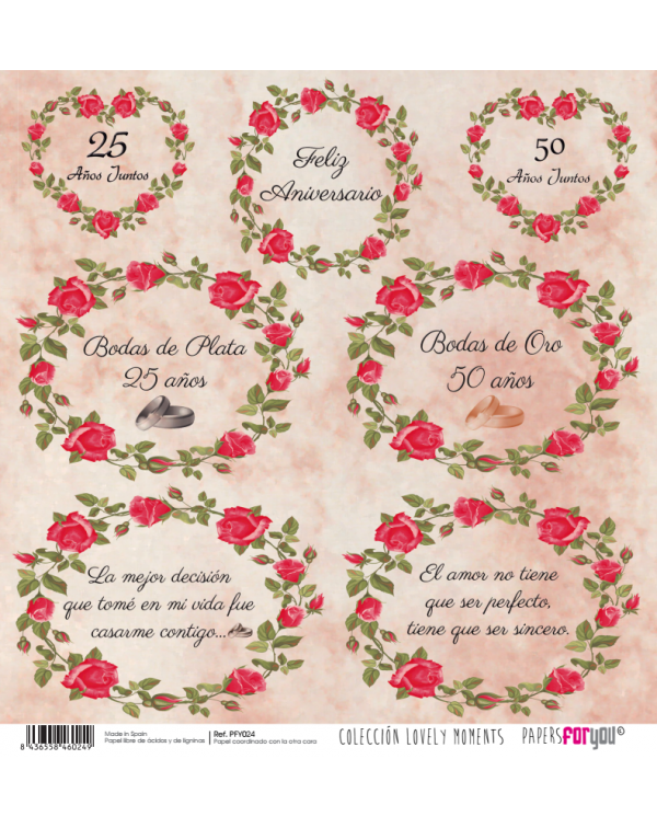 Papel doble cara boda PFY024 