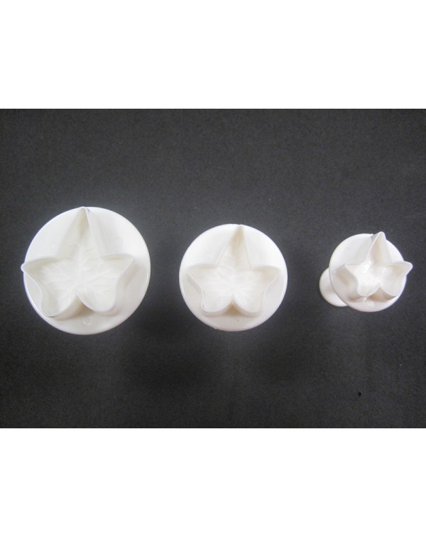 Set 3 moldes hojas de hiedra