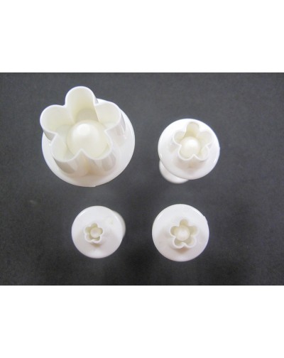 Set 4 moldes flores 5 petalos