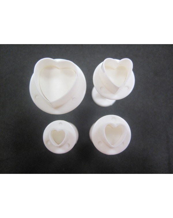 Set 4 moldes corazones
