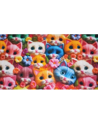 Tela estampado gatitos de...