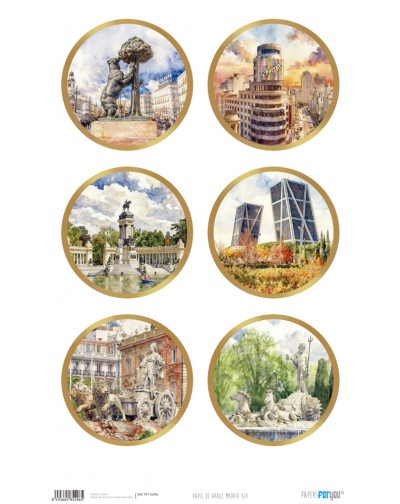 Papel de arroz Madrid 54x33