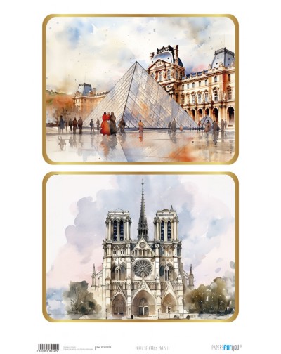 Papel de arroz Paris 54x33