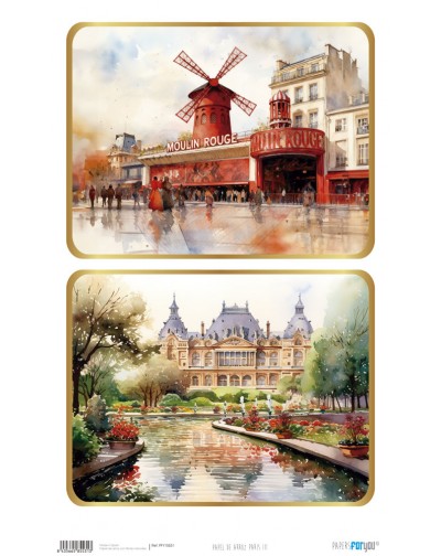 Papel de arroz Paris 54x33