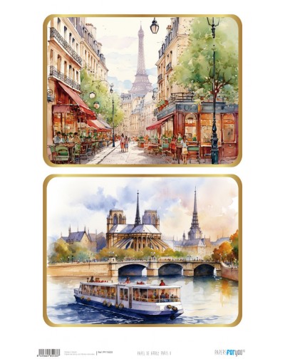 Papel de arroz Paris 54x33