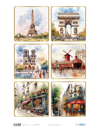 Papel de arroz Paris 54x33