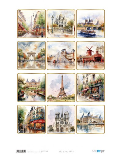 Papel de arroz Paris 54x33