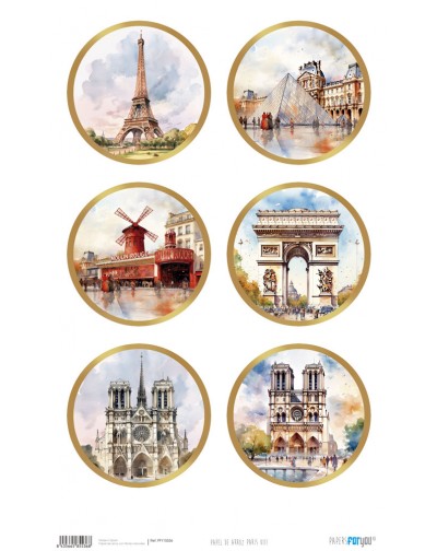 Papel de arroz Paris 54x33