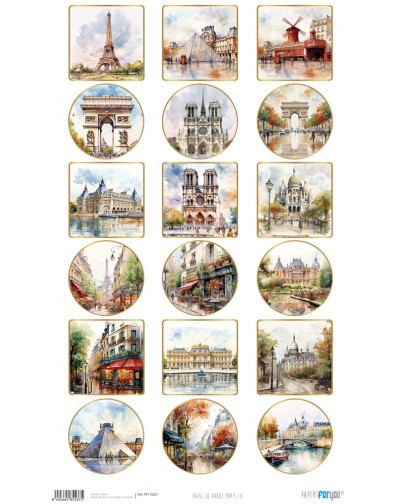 Papel de arroz Paris 54x33