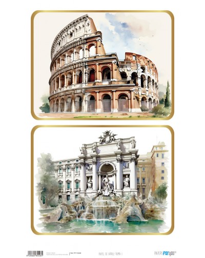 Papel de arroz Roma 54x33