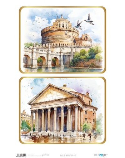 Papel de arroz Roma 54x33