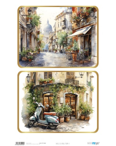 Papel de arroz Roma 54x33