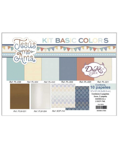 Kit de papeles basic colors...