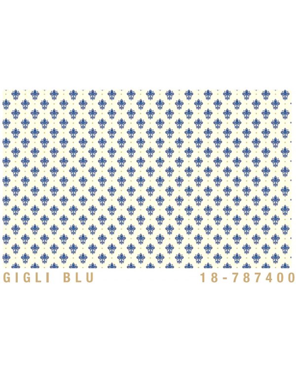 Papel Cartonaje Flor de lis azul