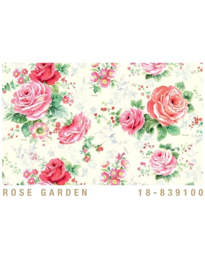 Papel Cartonaje jardin de rosas