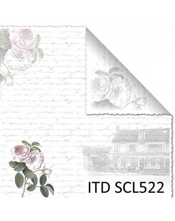 Papel scrap doble cara color y blanco/negro SCL522 Papel scrap doble cara color y blanco/negro SCL522