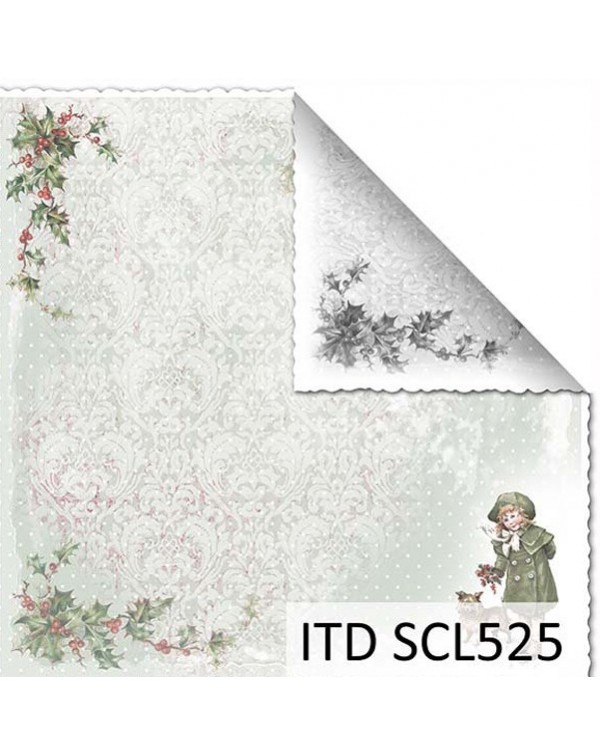Papel scrap doble cara color y blanco/negro SCL525 Papel scrap doble cara color y blanco/negro SCL525