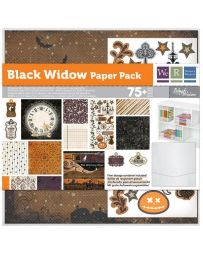 Colección de papel stack pack Black Widow We R Memory Keepers