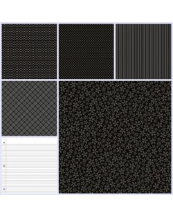 12 Papeles 30x30 cm estampados gris