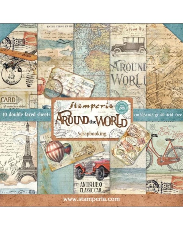 Colección papeles stamperia Around the world