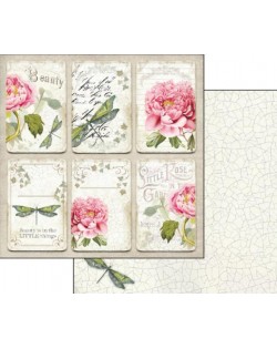 Colección papeles stamperia Letters & Flowers