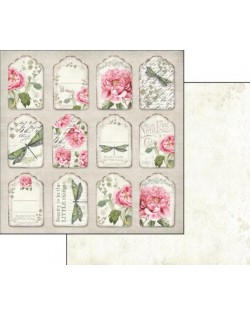 Colección papeles stamperia Letters & Flowers