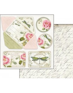 Colección papeles stamperia Letters & Flowers