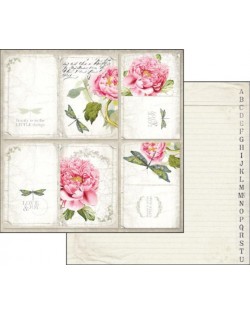 Colección papeles stamperia Letters & Flowers