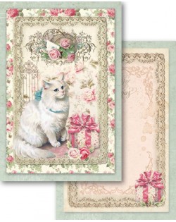 24 Tarjetas Sweet Christmas (4,5"x6,5") Stamperia SBBPC01