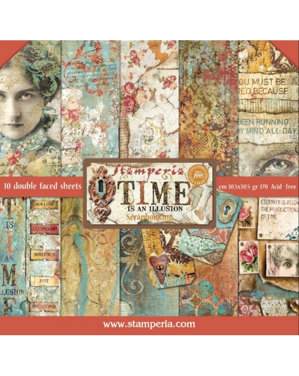 Colección Time s an Illusion (12”x12”) Stamperia SBBL33