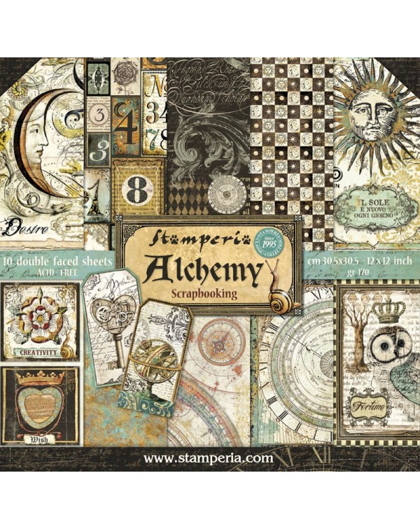 Colección Alchemy (12”x12”) Stamperia SBBL34 Colección Alchemy (12”x12”) Stamperia SBBL34