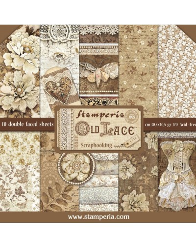 Colección Old Lace (12”x12”) Stamperia SBBL32