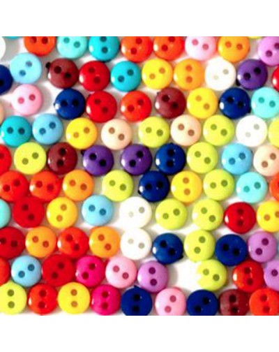 50 botones 6 mm. colores surtidos