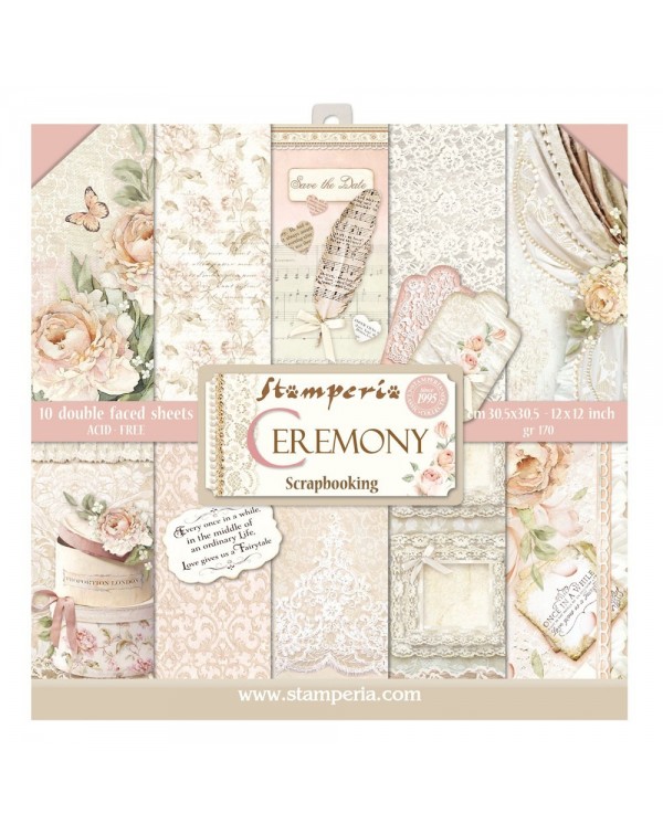 Colección Ceremony (12”x12”) Stamperia SBBL42