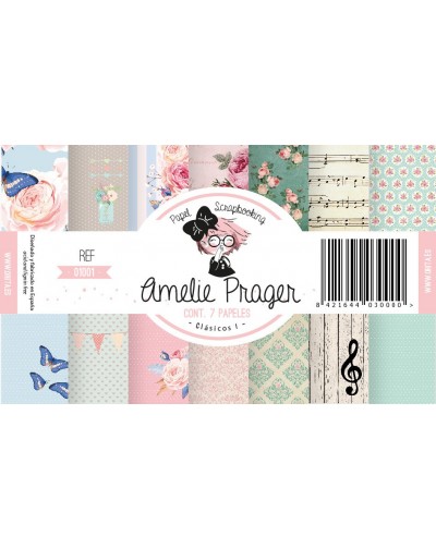 Set 7 papeles Ameli Clasicos I 